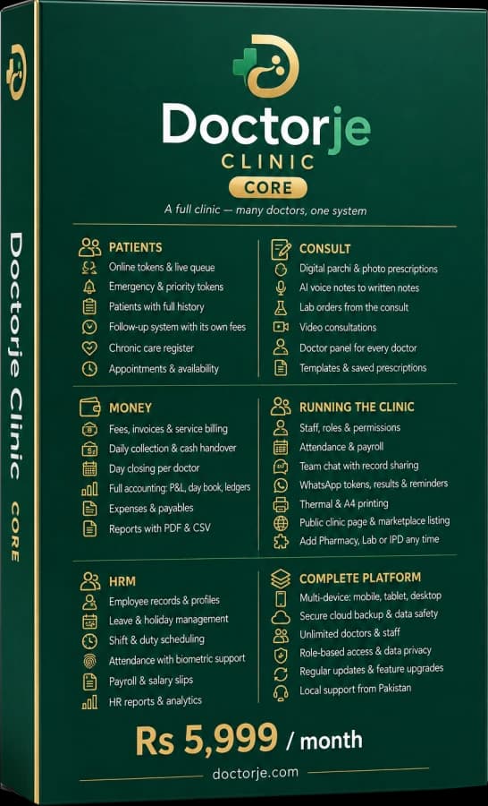Doctorje Clinic Core — product box